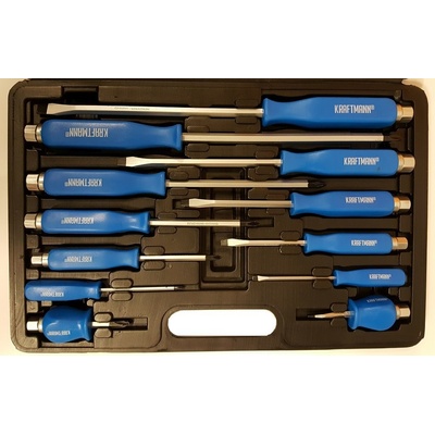 Kraftmann 7890 Ploché a krížové skrutkovače, 12-dielna súprava