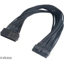 Akasa FLEXA P24 24-pin prodlužovací Kabel, napájecí, prodloužovací, 24-pin(M) (20+4) na 24-pin(F), 40cm, černý