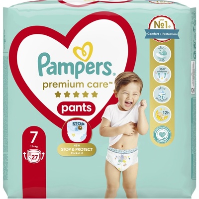 Pampers Пелени гащи Pampers Premium Care - VP, Размер 7, 17+ kg, 27 броя (1100017313)
