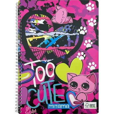 MITAMA Spirálový sešit Fantasy colours A4 linkovaný TooCute