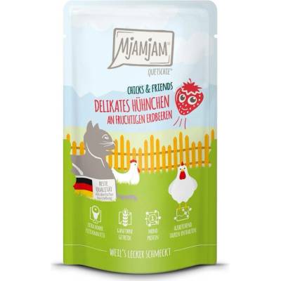 MjAMjAM Quetschie Chicks und Friends Kuře s jahodami 12x125 g