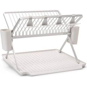 Brabantia Стойка за сушене на съдове, сгъваема, светло сива, Brabantia (BRAB139444)
