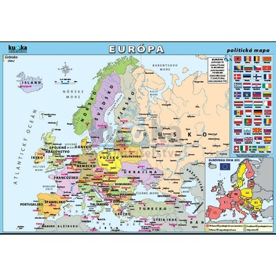 Európa - politická mapa XL (100x70 cm)