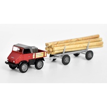 Wiking Mercedes Unimog U401 s přívěsem 1:87