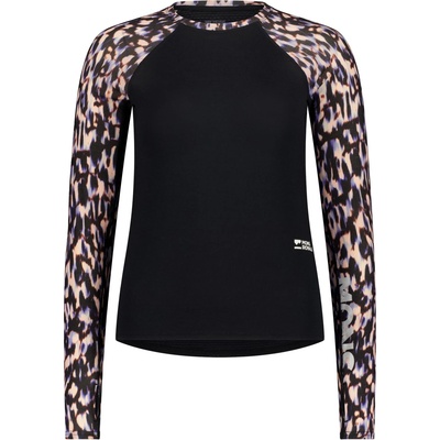 Mons Royale Дамско мериносово термобельо Mons Royale Women's Bella Merino Long Sleeve Merino base layer - Rock Leopard / Black (115-2717-0312)