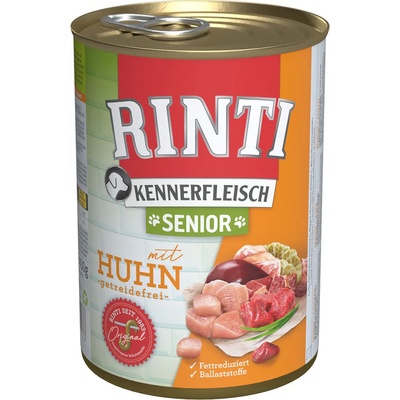 RINTI 6х400г Kennerfleisch Senior RINTI, консервирана храна за кучета с пилешко