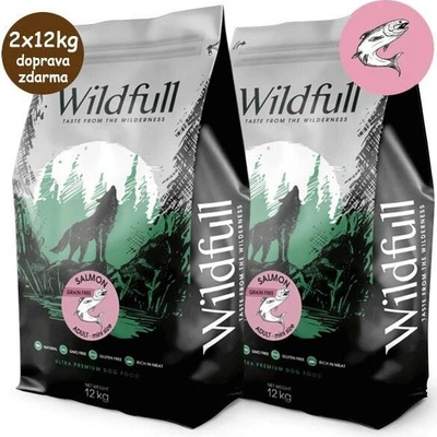 Wildfull Dog Adult Mini Size Grain Free losos a dýně 2 x 12 kg