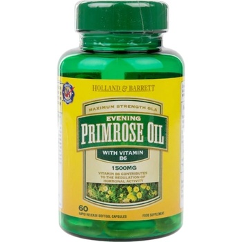 Image 1 of Holland & Barrett Evening Primrose Oil 1500 mg | Plus Vitamin B6 [60 капсули]