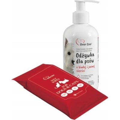 Over Zoo Kondicionér pro psy s bílou a světlou srstí 240 ml