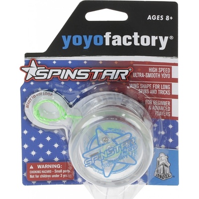 Yoyofactory LED Spinstar Clear Body/Blue Print/Blue Light one size