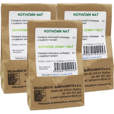 Bylinářství kořenářství Jukl Čaj Kotvičník nať 3 x 50 g