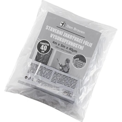 Den Braven - Stavební zakrývací fólie vysokopevnostní, 4 m x 5 m, , černá, B885FOL