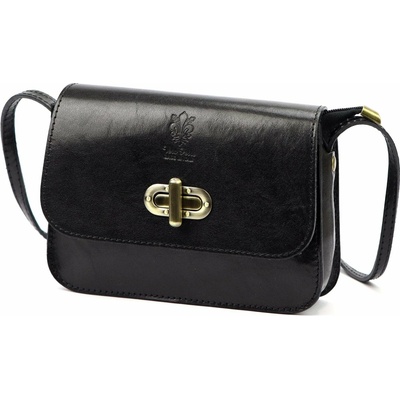 Dámska kožená čierna malá crossbody kabelka Florence 67