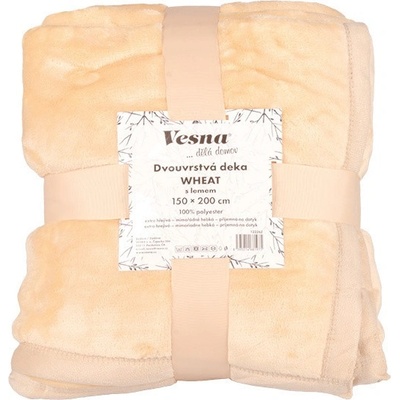 Vesna | Dvouvrstvá deka s lemem Wheat 150x200