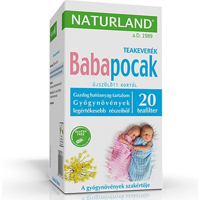 Naturland Билков чай за бебета против колики, с лайка и копър, 20 филтърни пакетчета (010168 ntrl)