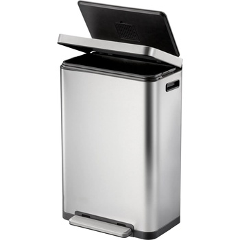 EKO-Europe Кош за отпадъци EKO X-CUBE с педал (45 л) - хром мат (EKO 936845 - Matt s/s)
