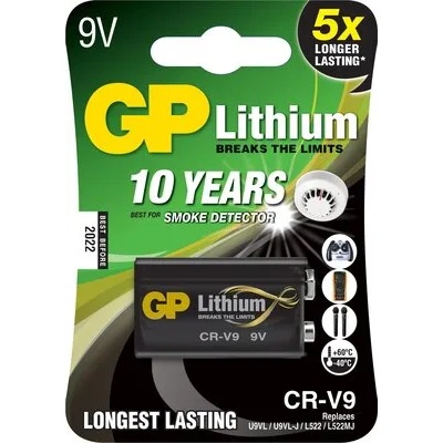 GP Batteries Литиева батерия gp crv9 9v 1бр. блистер /за детектори на дим/ (gp-bl-crv9-u1)