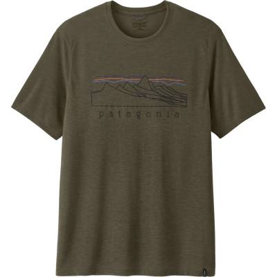 Patagonia Мъжка спортна тениска Patagonia Cap Cool Trail Shirt Stratapeaks Sport shirt - Basin Green - размер XL (216-7995-0314)