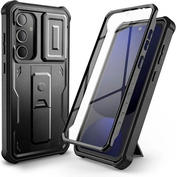 Tech-Protect Противоударен Калъф с Плъзгач за Камера за Samsung S24 FE, Tech-Protect Kevlar Cam Plus Case, Черен (5906302371631)