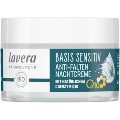 Lavera Basis Sensitiv noční krém proti vráskám Q10 50 ml