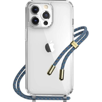 SwitchEasy Play Lanyard Ocean Case - хибриден удароустойчив кейс с връзка за носене за iPhone 13 Pro (прозрачен)