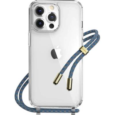 SwitchEasy Play Lanyard Ocean Case - хибриден удароустойчив кейс с връзка за носене за iPhone 13 Pro (прозрачен)