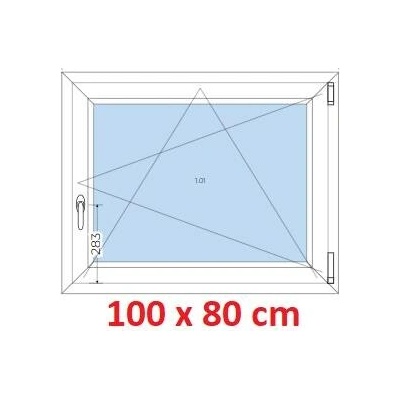Soft Plastové okno 1000 x 800 mm otevíravé a sklopné Zlatý dub