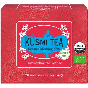Kusmi Tea Черен чай Russian Morning в муселинови торбички 20 бр (21656A1120)