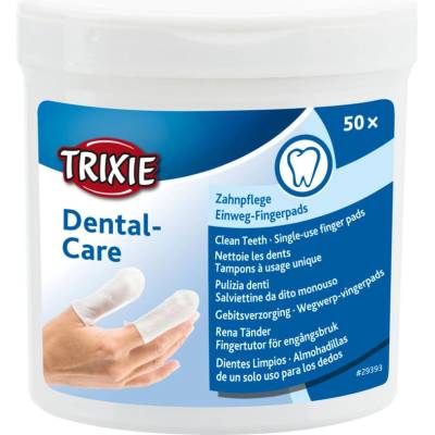 TRIXIE Dental Care - чисти зъби - накрайници за пръсти, 50 бр