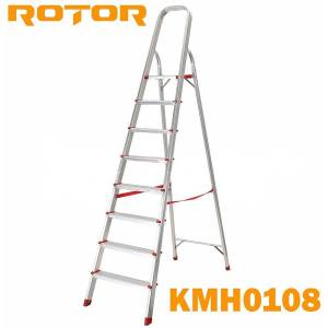  Kmh0108 Алуминиева домакинска стълба 1х8, осем стъпала (455)
