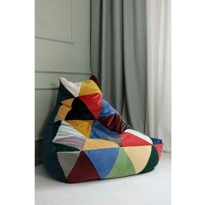 TiaHome sedací vak Keiko M Mix Magic Velvet Zelená