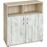 Bogdan Furniture G Скрин с две врати Мебели Богдан модел bm-ava 2-1000, кристал със сонома