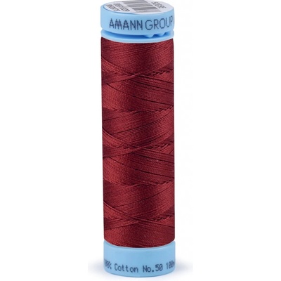 Bavlněné nitě 100 m etiketní č. 50 Triana Amann Barva: 1348 Rumba Red