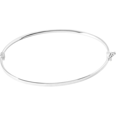 Gemmax Jewelry Obručový náramek z bílého zlata s hladkou extra lesklou úpravou GLBWN-18-03368