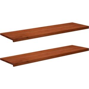 vidaXL Парапети за прозорци 2 бр. Кафяво 140 x 40 x 2 cm Солидно бук (42048285)