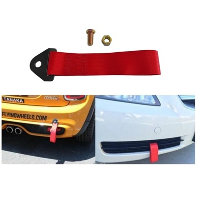 Колан за теглене с теглич, червен 11074