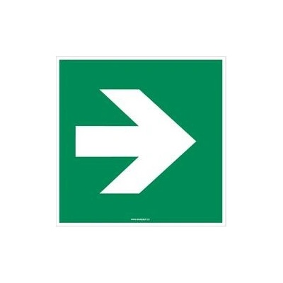 Šipka rovná - bezpečnostní tabulka s dírkami, plast 2 mm 300x300 mm