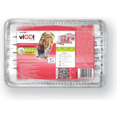 VIGO Grilovacie ALU tácky 28x22cm 3ks
