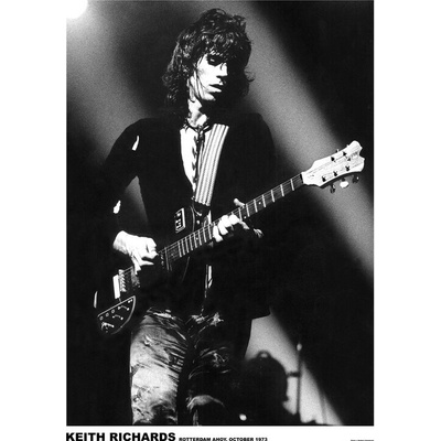 Plagát, Obraz - Rolling Stones / Keith Richards - Rotterdam 1973, 59.4 × 84.1 cm