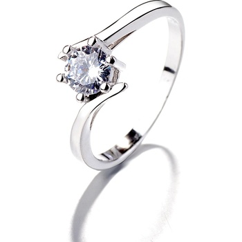 DELIS Пръстен от сребро 925, jw1390, елегантен дизайн с камък, с родиево покритие (jw1390)