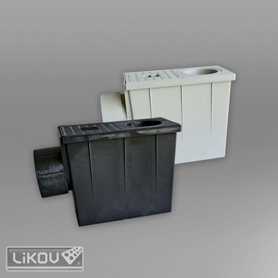 Likov Geiger s boční výpustí mokrý 80 x 100 mm šedý