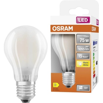 Osram LED žiarovka STAR CLA75 7,5 W E27 2700 K Filament matná teplá biela
