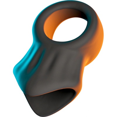 Erecto - пенис ринг с тестикуларен разтягач (черен)