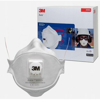 3M Filtračná polomaska 9332, skladacia, výdychový ventil