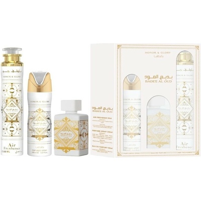 Lattafa Badee Al Oud Honor and GIory EDP 100 ml + parfumovaný sprej 200 ml + parfumovaný osviežovač 300 ml
