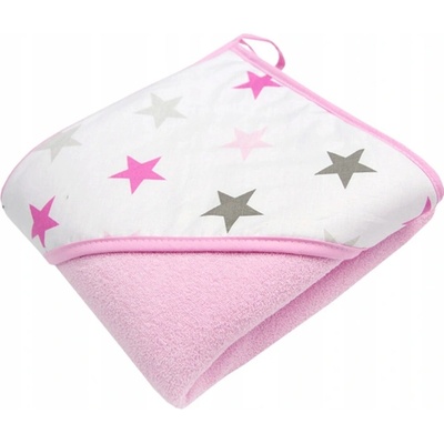 Ankras Detská osuška s kapucňou Baby 100x100 cm ružová