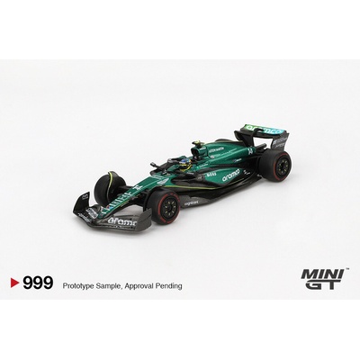MINI GT Aston Martin AMR24 No.14 Fernando Alonso 2024 F1 Bahrain 1:64