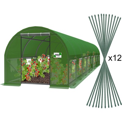 Garden Line ZÁHRADNÍ FÓLIOVÝ TUNEL 8-SEGMENTOVÝ 8 x 4 x 2 M ZELENÝ *3903