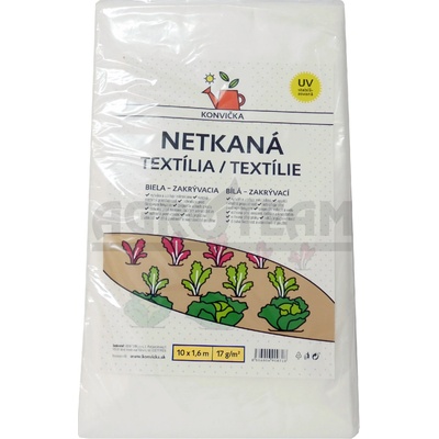 KONVIČKA Netkaná textília biela 1.6x10m [25]