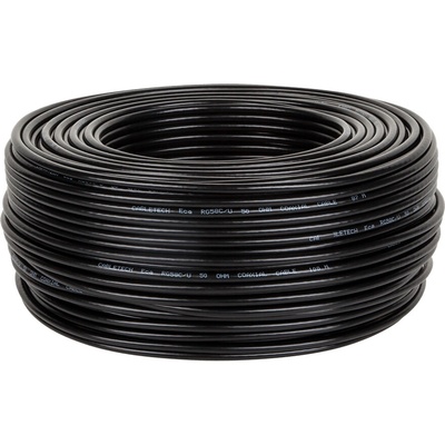 CABLETECH Koaxiálny kábel RG58U 50 ohm 100 m čierny L-KAB0025